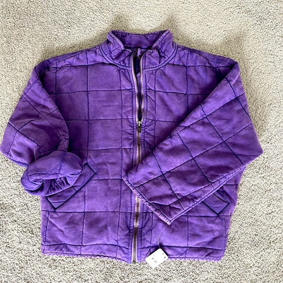 Free People Dolman quilted jacket in Moonberry - Picture 2 of 6